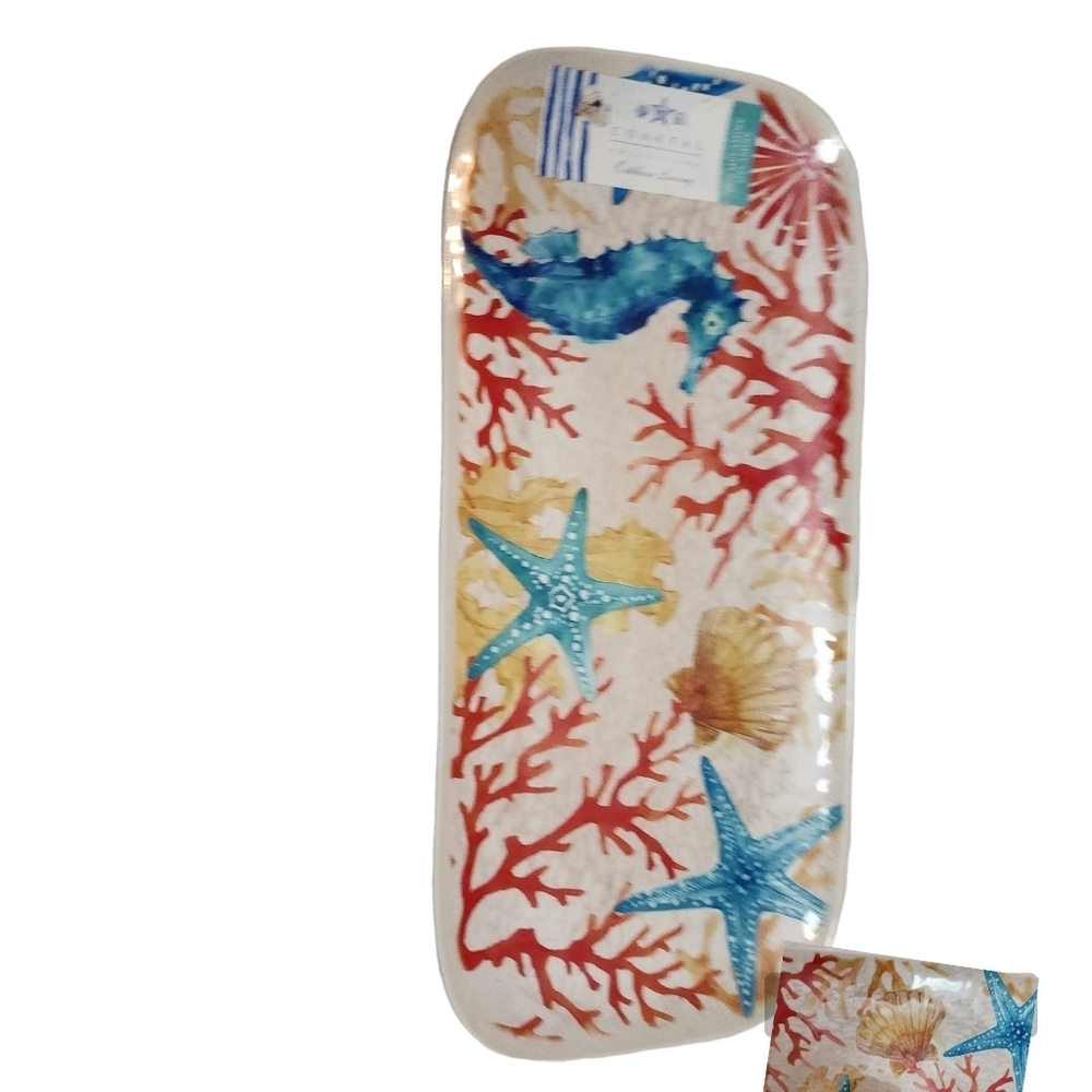 Coastal Collection Melamine Serving Tray